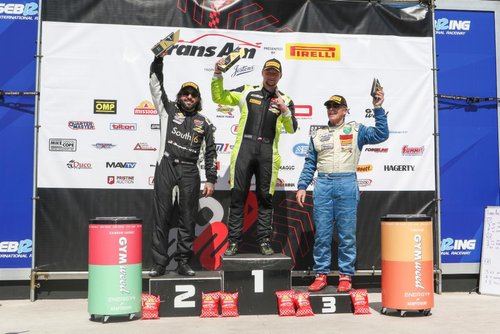 A picture of the three finalists at the Sebring Trans Am Series