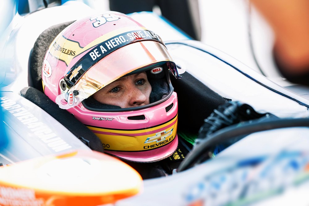 A picture of Pippa Mann in the No. 39 lauson-Marshall Racing Driven2SaveLives Chevrolet at the 2019 Indianapolis 500